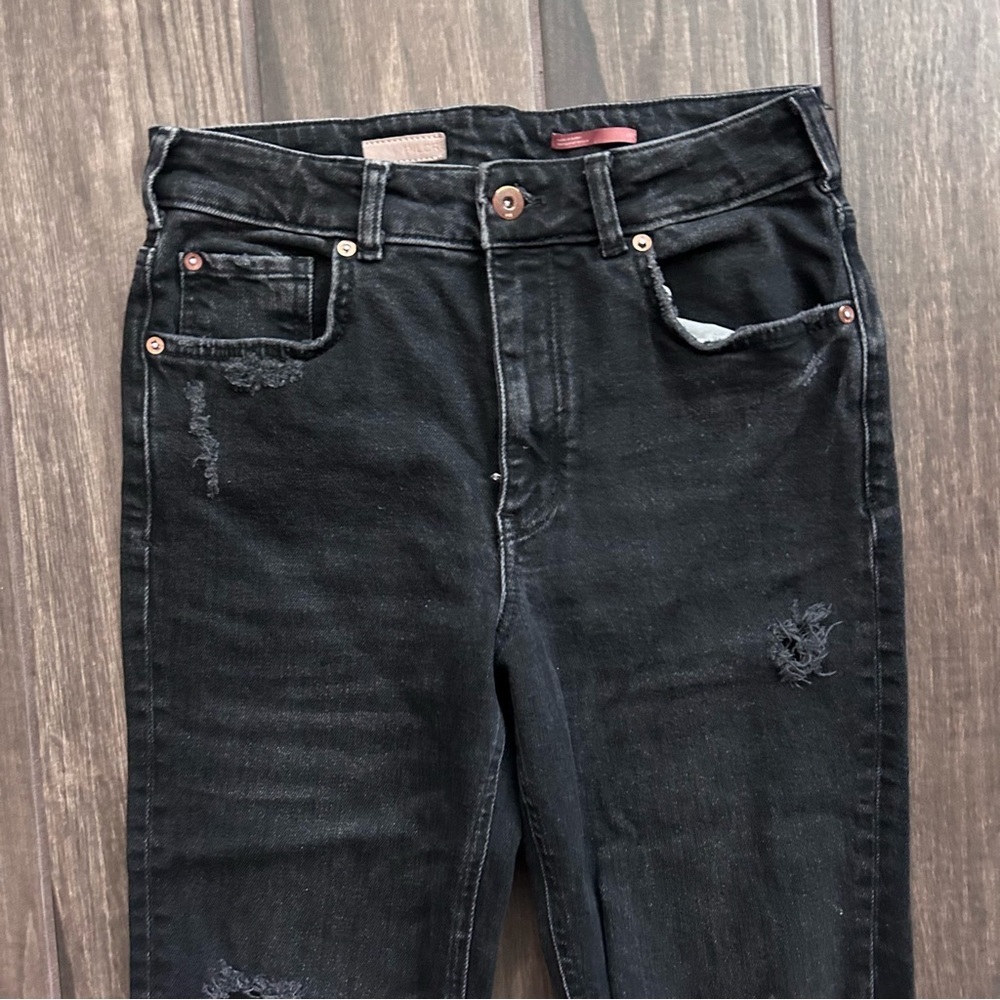 Anthropologie Pilcro The Selvage Vintage Straight Jeans in Black Sz 27 - Picture 4 of 9